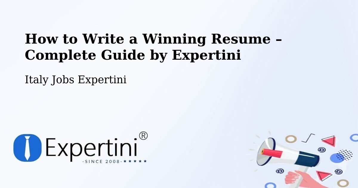 Resume Writing Guide for Job Seekers – Catania - Catania, Italy Jobs Expertini